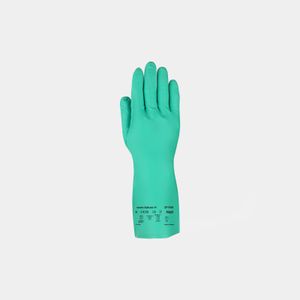 Guante Solvex® verde en nitrilo de 11 mil de espesor y 13" talla 10 ref : 37-145 Ansell Panamericana