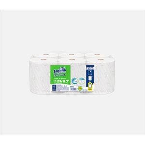 Toalla Para Manos Blanca 100 Metros Triple Hoja Flujo Central Rollo Fam Ilia Ref:73575 Panamericana