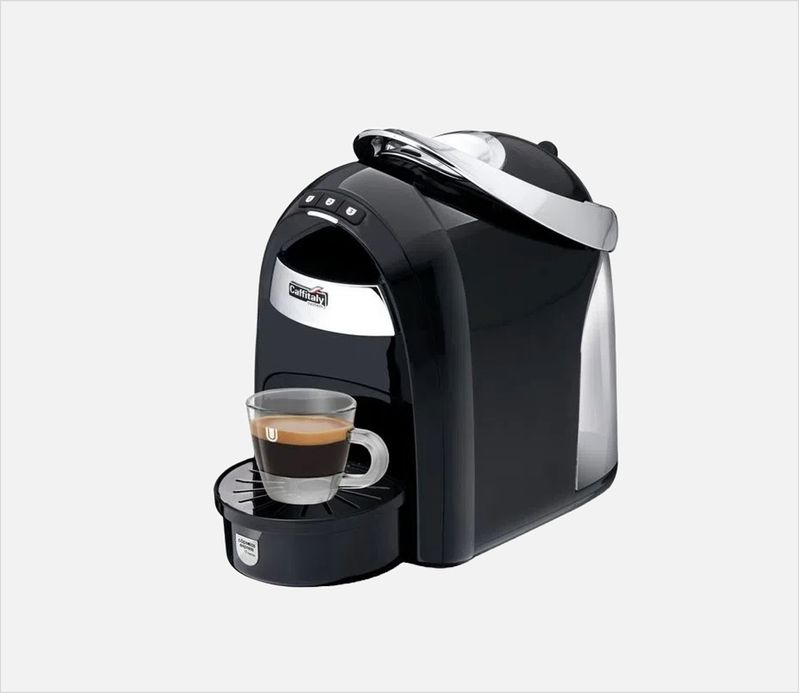 Combo maquina cafetera para capsulas express negra Eva + Capsulas