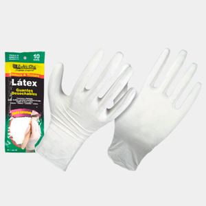 Guante Home Latex Blanco Paquete X10Und Talla 10 Panamericana