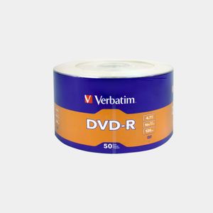 Cd Dvd -R 4.7 Gb 16X Bulk Wrap X 50 Unidades Verbatim Panamericana