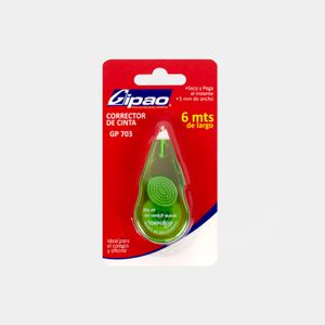 Corrector De Cinta 6 Mm Unidad Gipao Panamericana