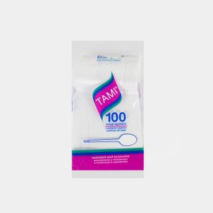 Cuchara Blanca Plástica Grande Paquete X 100 Unidades Tami Panamericana