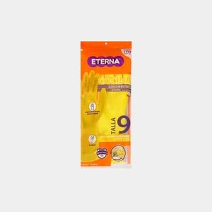 Guante amarillo de caucho par talla 9 calibre 20 Globaltex Panamericana