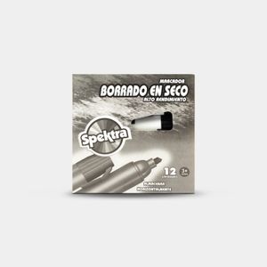 Marcador Negro Borrable Alto Rendimiento Spektra Panamericana