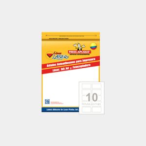 Rótulo Láser Para Carpeta 78X46 Cm Paquete X 300 Unidades Ref:3165 Pres S Aplique Panamericana