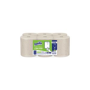 Toalla para manos natural en rollo x 120 metros hoja doble 73748 Familia Panamericana