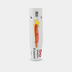 Vaso Blanco Plástico 7 Oz Paquete X 50 Unidades Super Practico Panamericana