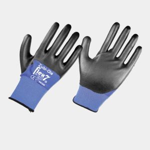 Guante Flex7 Nylon Negro Azul Par Talla 8 Panamericana