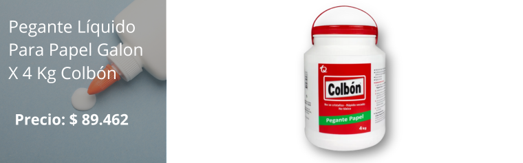 Pegante Líquido Para Papel Galon X 4 Kg Colbón Panamericana